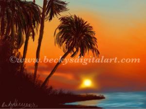 New Weekly Promotional Painting, Hawaiian Sunset